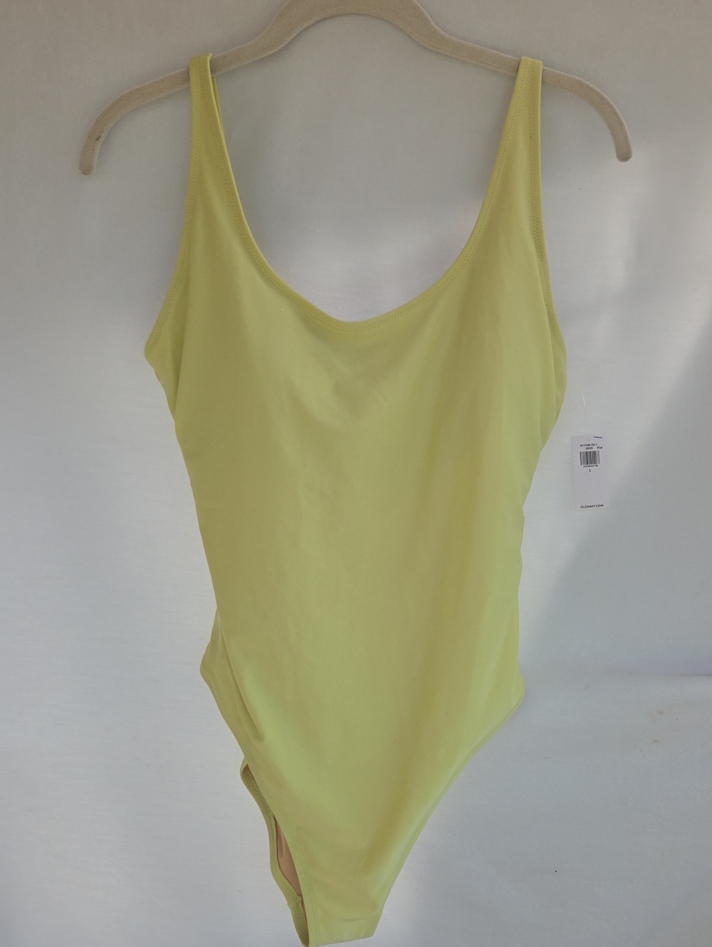 Old Navy Light Yellow/green One-Piece Swimsuit Sz L
